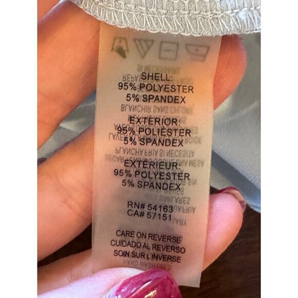 Karl Lagerfeld‎ Heavenly Blue Bow Pleated Detail Short Sleeve Top Size S - Picture 10 of 11